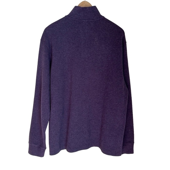 Polo By Ralph Lauren Mens Purple 1/4 Zip Long Sleeve Knit‎ Sweater Size L - Picture 2 of 11
